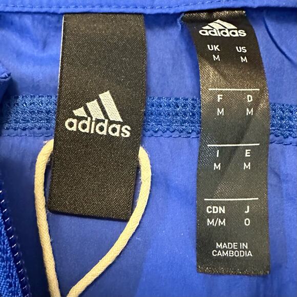 Adidas Street Active Windbreaker Blue Pink Colorblock Jacket M - Picture 5 of 8